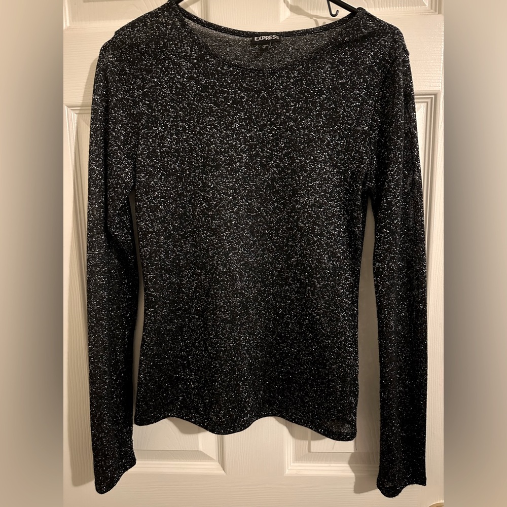 Express stretchy sparkly shirt